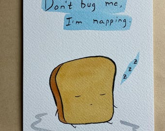 I'm Napping MR TOAST framed original drawing