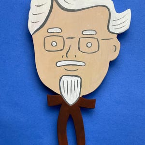 Colonel Sanders KFC Wood Wall Sculpture 9&quot; tall