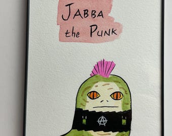 Jabba the Punk framed original drawing