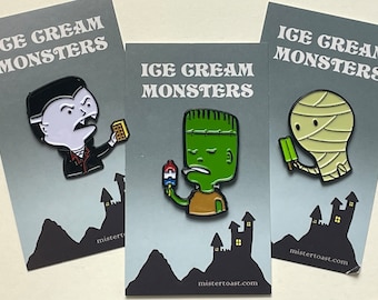 ICE CREAM Monster Pins - set of three