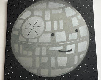 Happy Deathstar Spray Paint Painting