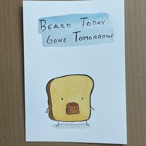 Mr Toast Beard Today framed original drawing image 2