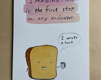 Imagination MR TOAST framed original drawing