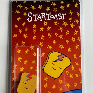 Mr Toast STARTOAST wood figure on card image 1