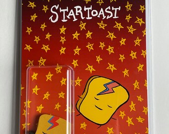 Mr Toast STARTOAST wood figure on card