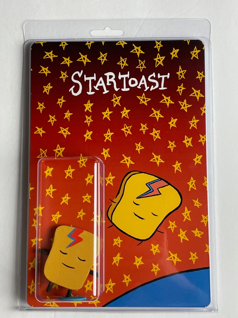 Mr Toast STARTOAST wood figure on card image 1