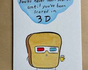 3-D Movie MR TOAST framed original drawing