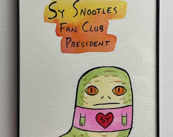 Jabba the Hutt Sy Snootles Fan Club President framed original drawing