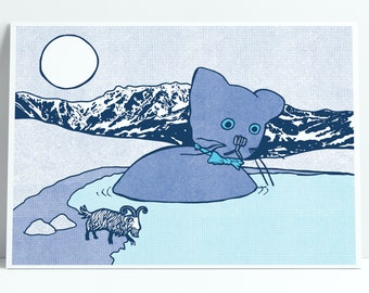 Cat Lake print