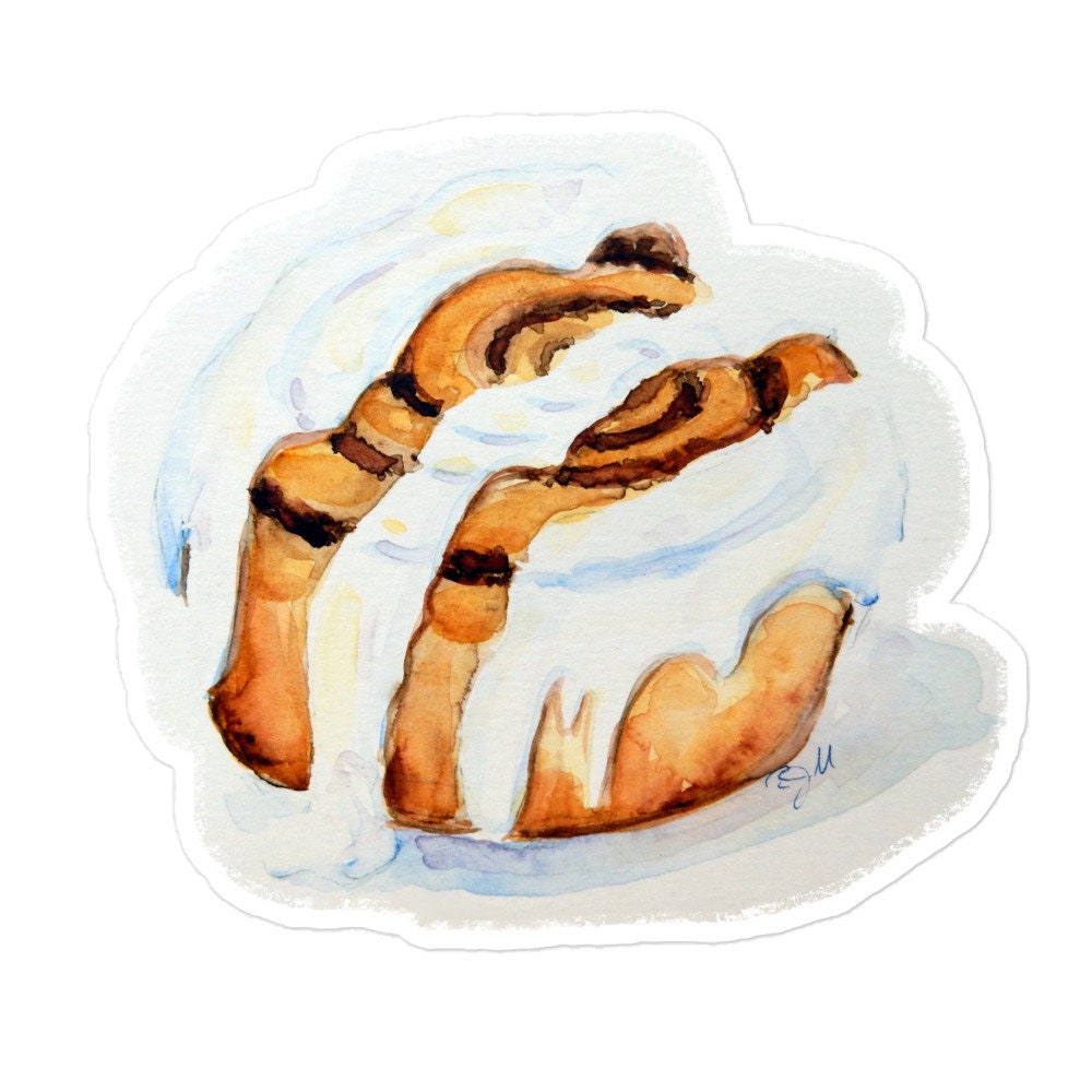 Rick Roll Cinnamon Roll Sticker – FishbiscuitDesigns