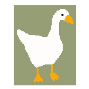Knitting pattern Goose, easy-to-use Excel (xlsx.) template for knitting, knitting chart for intarsia, crochet, cross stitching