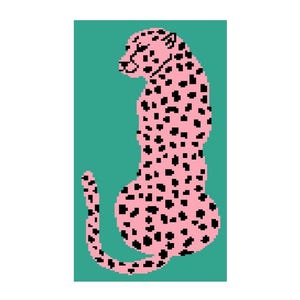 Knitting pattern Leopard, easy-to-use Excel (xlsx.) template for knitting, knitting chart for intarsia, crochet, cross stitching