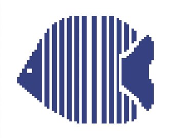 Fish Knitting Pattern: Intarsia Excel Template (Digital Download)