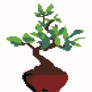 Knitting pattern Bonsai, easy-to-use Excel (xlsx.) template for knitting, knitting chart for intarsia, crochet, cross stitching