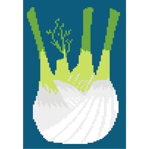 Knitting pattern Fennel, easy-to-use Excel (xlsx.) template for knitting, knitting chart for intarsia, crochet, cross stitching