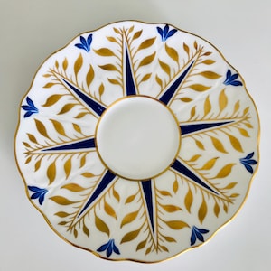 Vintage AYNSLEY hand decorated saucer, English Bone China, British collectible porcelain