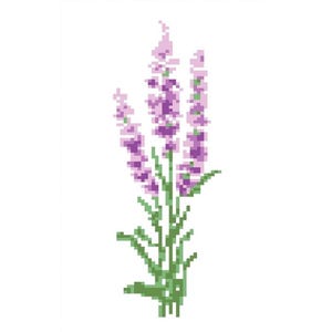 Knitting pattern Lavender, easy-to-use Excel (xlsx.) template for knitting, knitting chart for intarsia, crochet, cross stitching