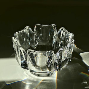 Vintage Orrefors Sweden crystal Corona bowl