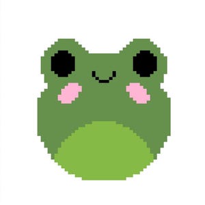 Knitting pattern Frog, easy-to-use Excel (xlsx.) template for knitting, knitting chart for intarsia, crochet, cross stitching