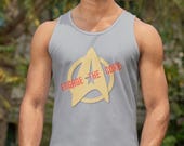 Star Trek Unisex Jersey Tank, Engaging Core Tank, Geek Chic Top, Science Fiction Apparel, Gift for Fans