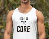 Star Trek Enthusiast Unisex Jersey Tank, Engaging Core Tank, Geek Chic Top, Science Fiction Apparel, Gift for Fans
