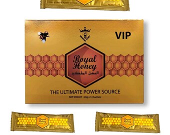 Gold Honey, Honey Royal Sachet for Men Each 20gm, VIP Honey for Men, Health Nutrition, Natural Remedies, Viagra