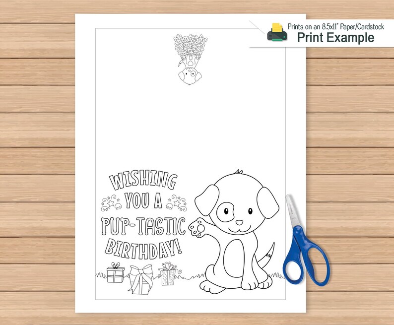 Coloring Happy Birthday Card for Kids Printable Happy Birthday Card ...