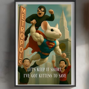 Lustige Zitate Tier DC Themen Poster, Matte Vertikale Drucke, Wand Kunst Dekor, Einzigartige Wohnkultur, Geschenk für Comic Fans, Pop Kultur