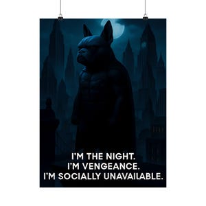 Vertikales Poster, lustige Zitate Tier DC Themen Mattdruck, Wandkunst Dekor, Haus Büro Dekoration, Geschenkidee, Raumplakat