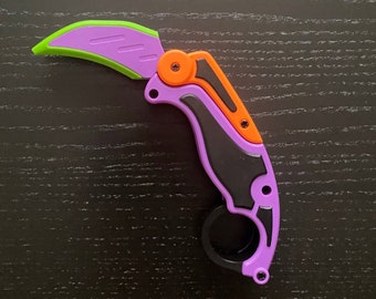 Jouet Fidget Karambit, accessoire de cosplay, cadeau d'anniversaire satisfaisant pour garçon