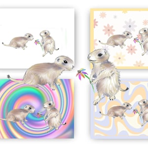 Kaartontwerpen voor baby Ground Hog's Day, wenskaartenset groundhog, kaartvarieteit groundhog