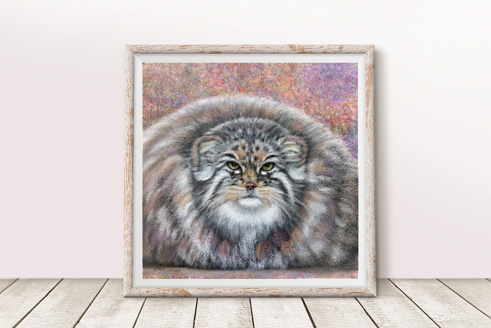 Pallas' S Cat, Art Print, Pallas Cat Painting, Fine Art Giclee, Tibet ...