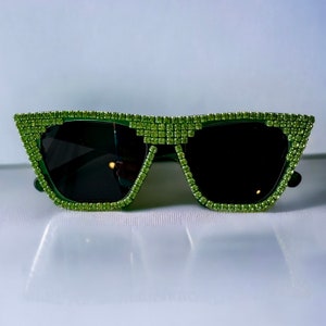 Shiny Square Cat-Eye Sunglasses.