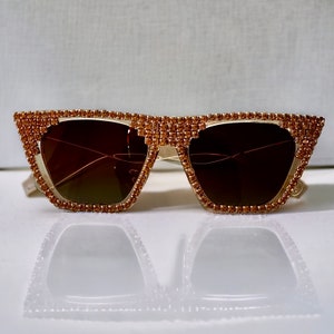 Shiny Square Cat-Eye Sunglasses.