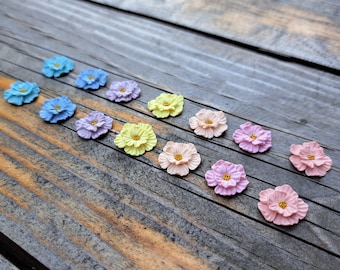 Flower polymer clay earrings, handmade unique jewellery, floral spring earrings, mothers day gift for her, bridal jewel