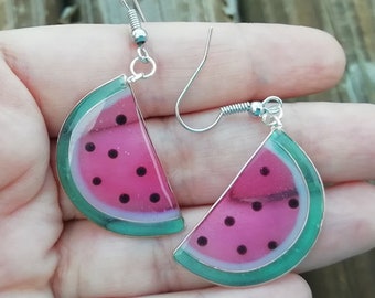 Watermelon Slice Earrings