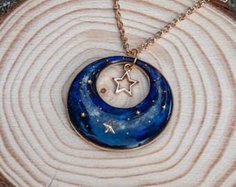 Galaxy Necklace Starry Night Pendant