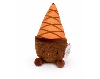 Gigglescape NEW  Chocolate toffee ice cream cone Plush Toy