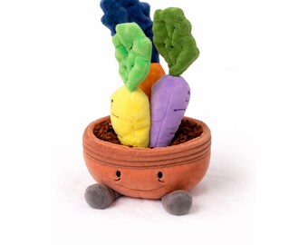 Gigglescape Carrots in a Pot Plant  Plush Toy NEW with tags