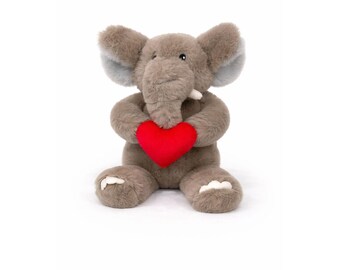 Gigglescape 2026 Plush Elephant with Heart 9" NEW So soft!