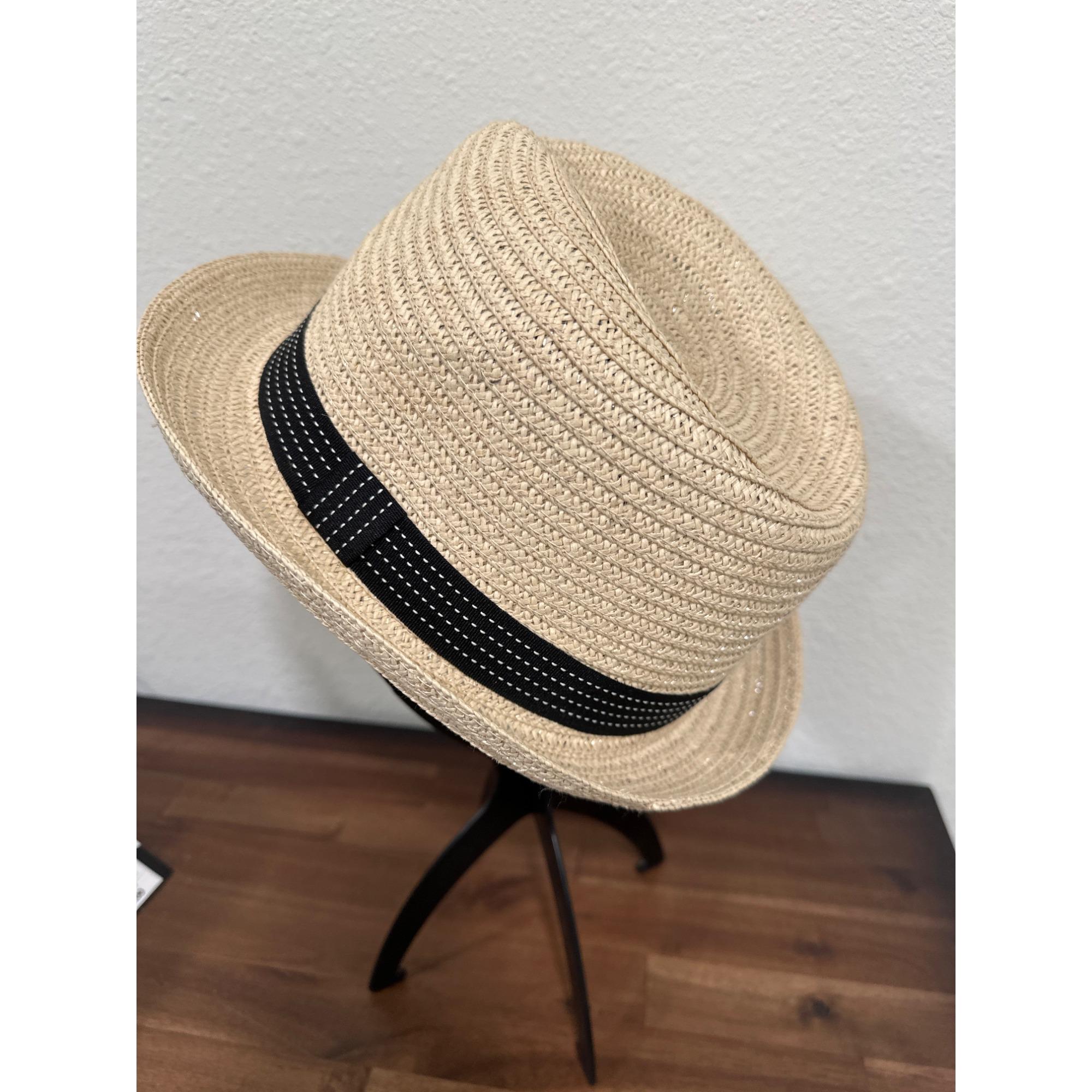 Scala Pronto NWT Toyo Straw Fedora Hat Black Ribbon & Flower One Size Bangkok Toyo Summer Floppy Hat - Scala Hats — SetarTrading Hats main image 3
