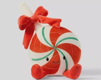 Gigglescape Peppermint Lollipop 9" Soft Plush Toy NEW with tags