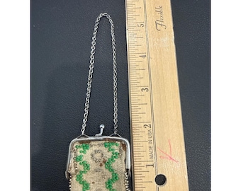 Antique Miniature Micro-beaded Doll Purse: Victorian to Art Deco era