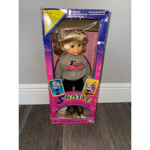 Vintage 1990 Skatie Katie Rollerblading Puppe Neu in Box