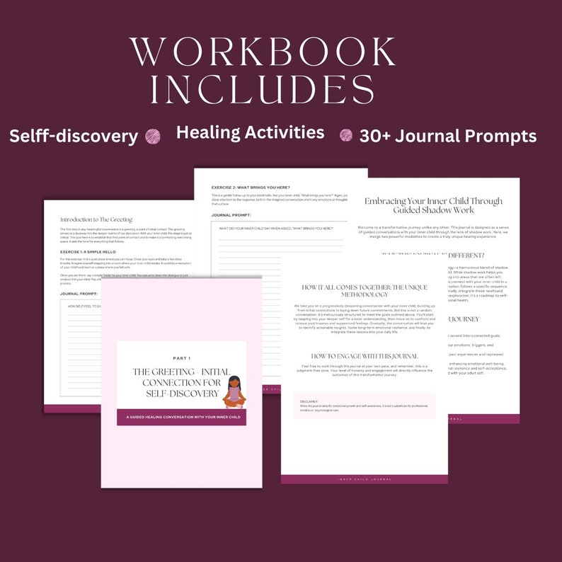 Inner Child Healing Journal and Workbook- Self Development Workbook ...