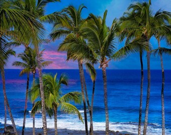 Kona Coast Sunset - Canvas Art Print - Ready to hang