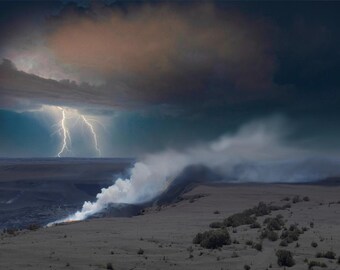 Simmering Volcano - Canvas Art Print - Ready to hang
