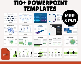 110+ PowerPoint Templates Bundle: Editable Presentation Designs (MRR & PLR)