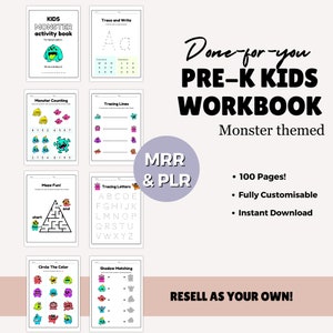 Master Resell Rights Education For Teachers. Pre-K Kids Workbook and activity with Private Label Rights