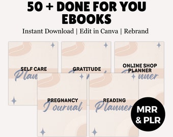 50+ MRR PLR Ebook Bundle: Done For You Planners & Journals